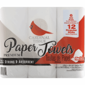 Cardinal 2 Ply Kitchen Roll Towel - 6x125 Pack